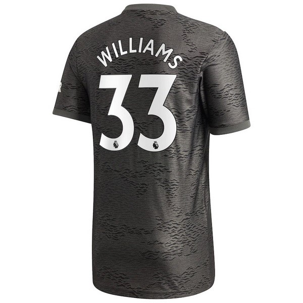 Camiseta Manchester United NO.33 Williams Replica Segunda Ropa 2020/21 Negro